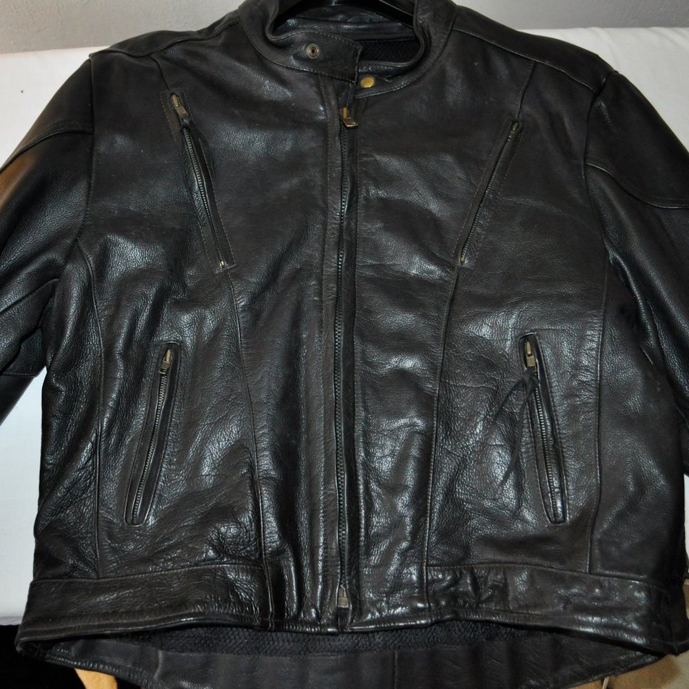 Heavy Black Leather Jacket